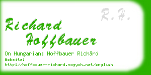 richard hoffbauer business card