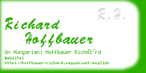 richard hoffbauer business card